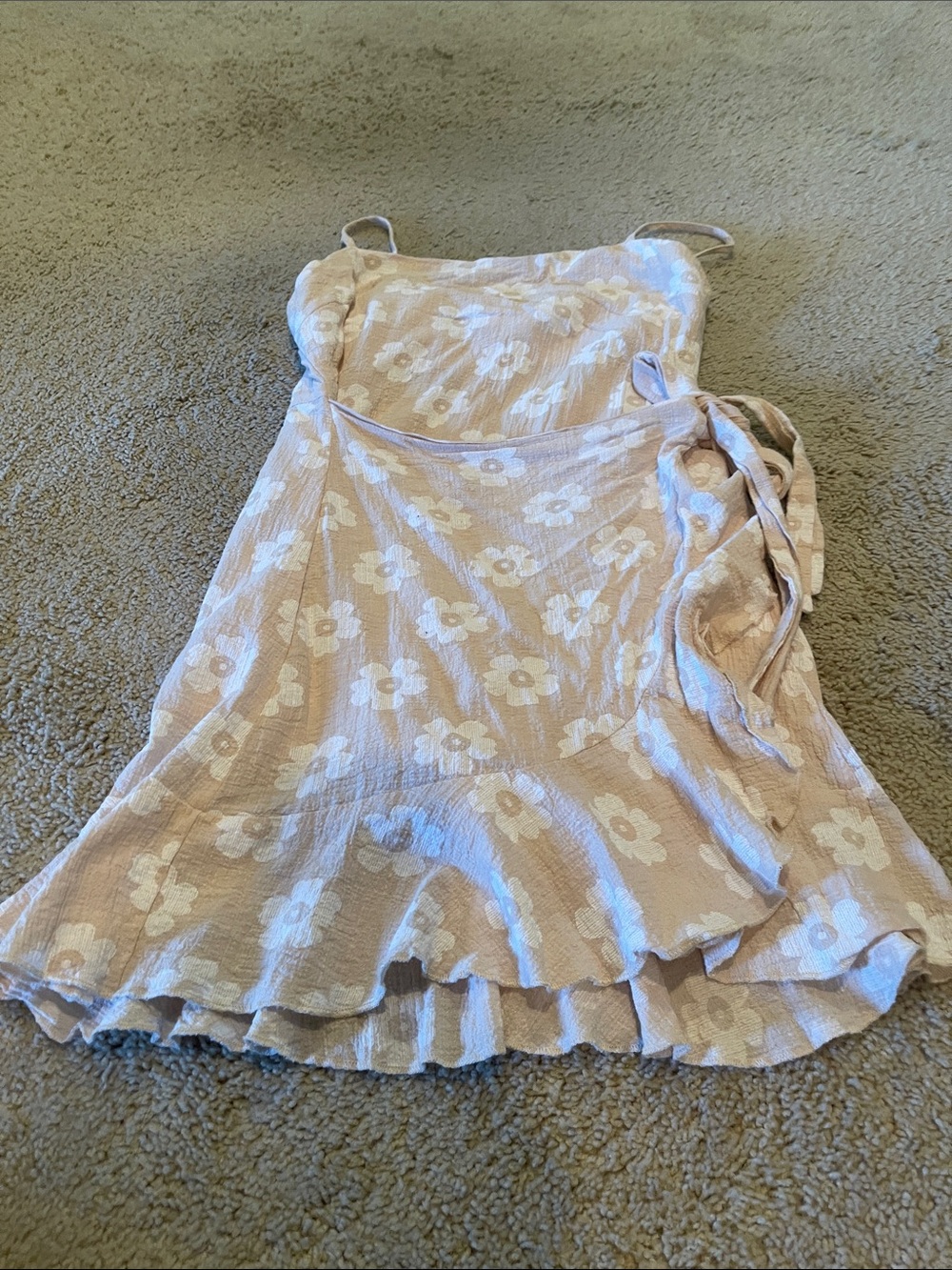 Princess Polly Blush Pink Floral Wrap Skirt